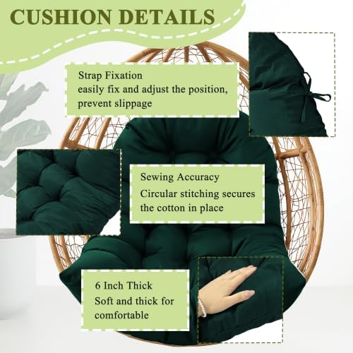 Hammock Swing Egg Chair Cushion Replacement, Hanging Basket Seat Pillow - Image 4