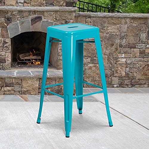 Flash Furniture 30 in Indoor/Outdoor Backless Barstool - Image 2