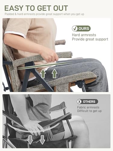 EVER ADVANCED Oversized Folding Rocking Camping Chair - Image 6
