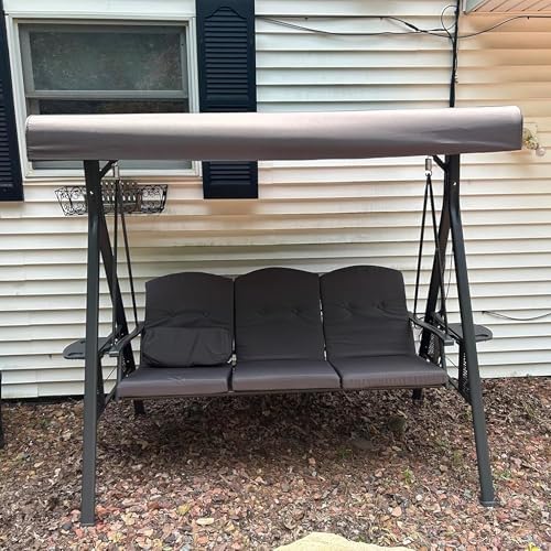 PURPLE LEAF Patio Swing 3-Seat - Image 2