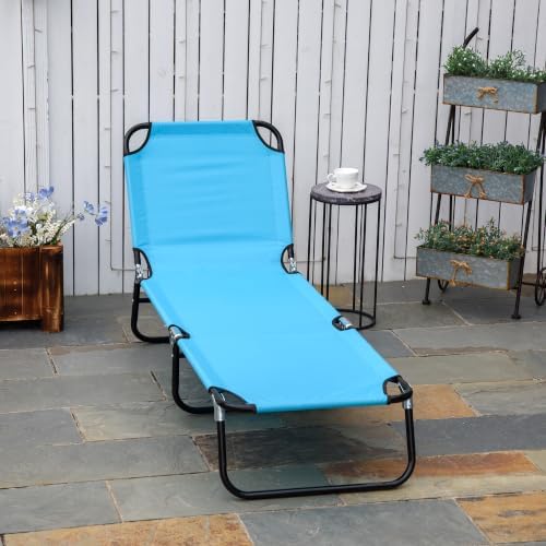 Outsunny Folding Chaise Lounge Chair - Image 2