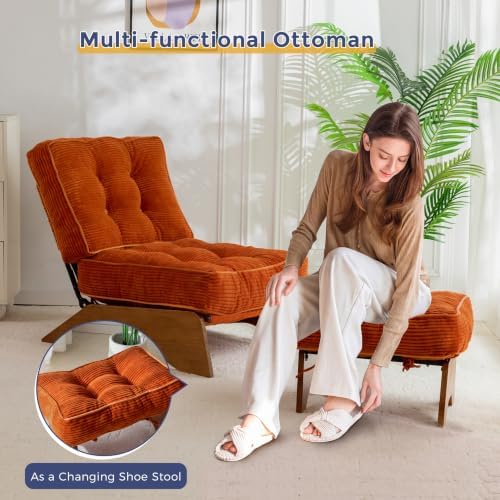 MAXYOYO Accent Chair with Ottoman, Lounge Chair with Adjustable Backrest - Image 5
