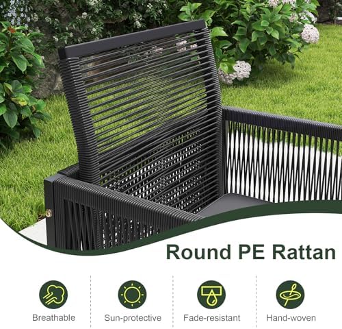 Tangkula 9 Pieces Patio Dining Set, Outdoor Space-Saving Furniture Set - Image 3