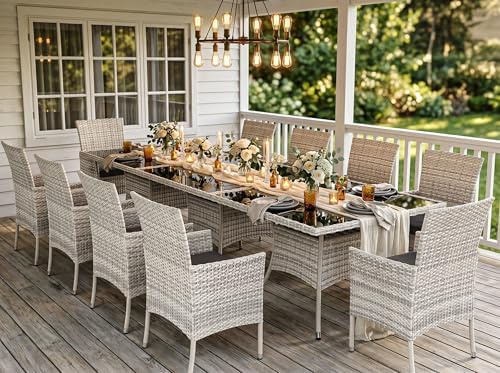 Outdoor Dining Set, 15-Piece Patio Furniture Set by Sweecci