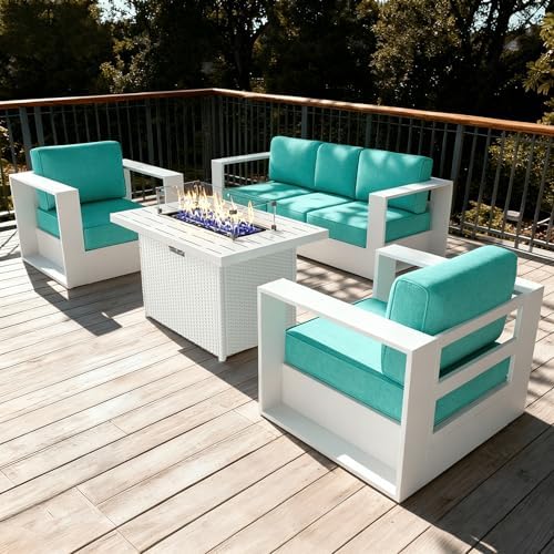 4 Piece Oversized Aluminum Outdoor Furniture Set by LayinSun
