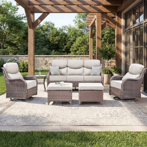 Luxury Swivel Rocker Chair Sofa Set by Artfurniz