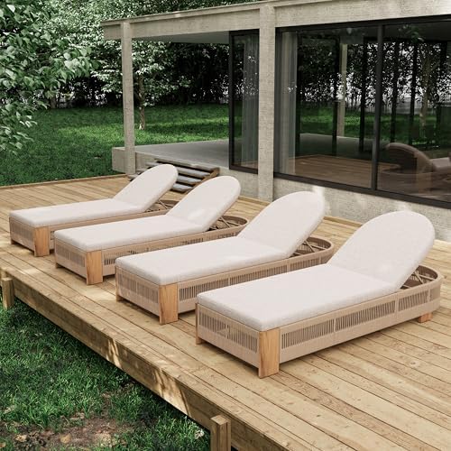 Merax 4-Piece Outdoor Chaise Lounge Chair - Image 3