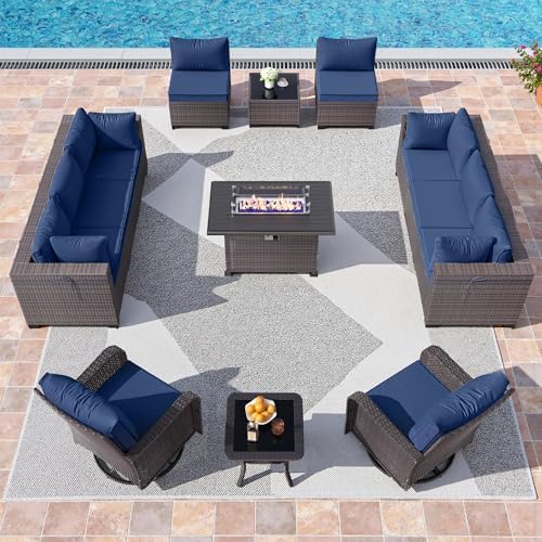 13 Pieces Outdoor Patio Furniture Set, Outdoor Sectional Furniture by RTDTD