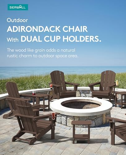 SERWALL Outdoor Adirondack Chair Set of 8 - Image 6