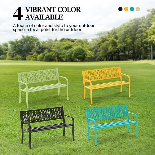VINGLI 50" Outdoor Bench Metal - Image 6