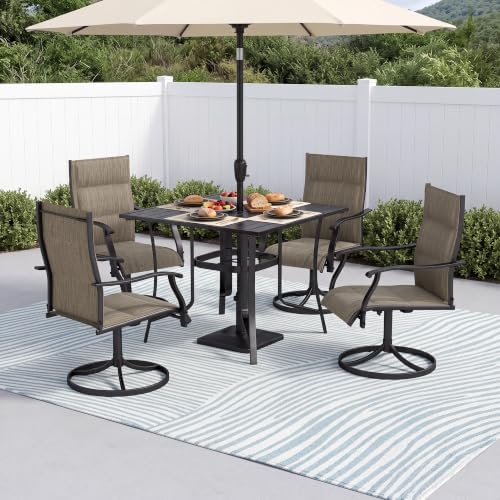 Patio Table and Chairs Set, Outdoor Table and Chairs, Padded Brown - Image 6