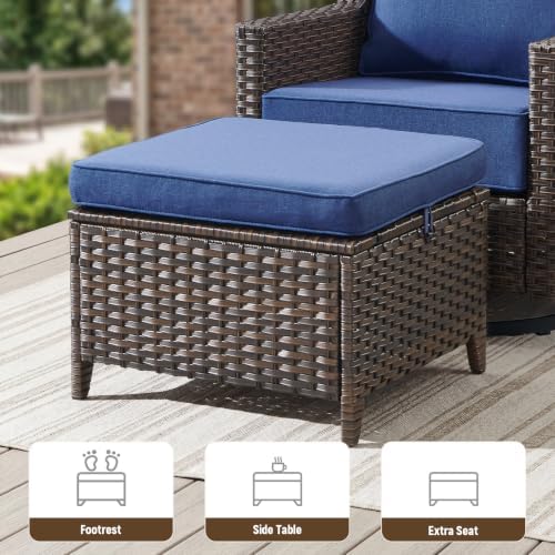 Luxury 6" Thick Cushioned 8-Piece Patio Conversation Set - Image 6
