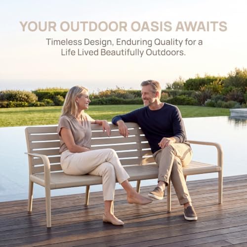 70" Outdoor Couch, 3-Seat Patio Sofa, Outdoor Furniture Sofa - Image 4