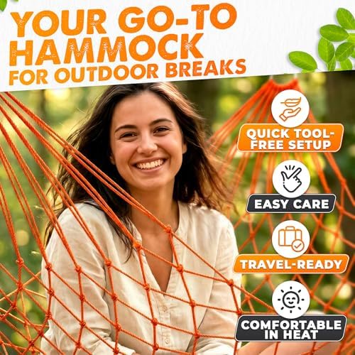 Camping Hammock Without Stand, Net Mesh Hammocks - Image 4