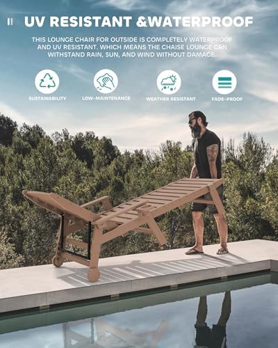 SERWALL HDPE Outdoor Chaise Lounge - Image 5