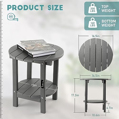 FUNBERRY Outdoor Adirondack Side Table, Patio End Tables - Image 3