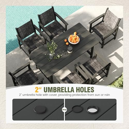 UDPATIO HDPE Outdoor Dining Table Patio Furniture Heavy Duty - Image 4