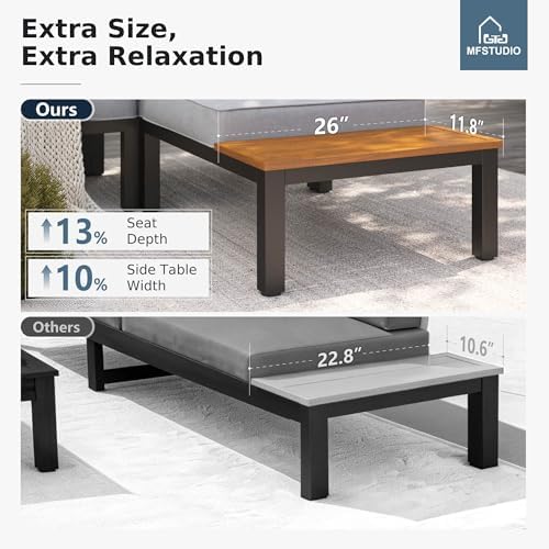 MFSTUDIO 8-Seat Metal Patio Sofa Sectional Set - Image 6