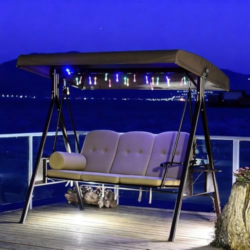 PURPLE LEAF Outdoor Porch Swing - Image 3