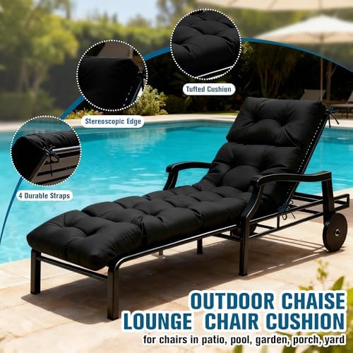 MTMR Chaise Lounge Cushion Outdoor, Patio Furniture Chair Pad, Waterproof - Image 6