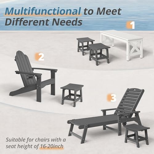 LUE BONA Outdoor Adirondack Ottomans, Footrest Footstool, Outdoor Foot Rest - Image 4