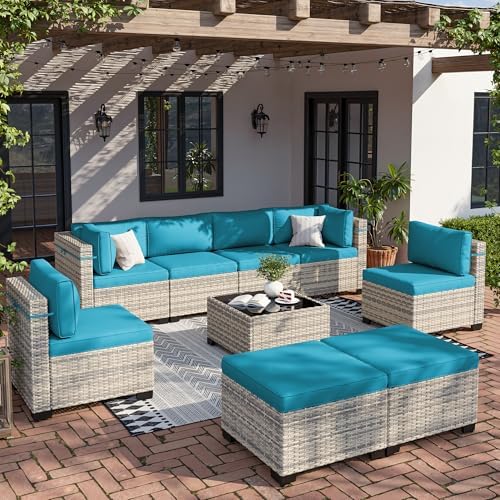 Outdoor PE Wicker Rattan Modular Patio Sectional Sofa Set - Image 2