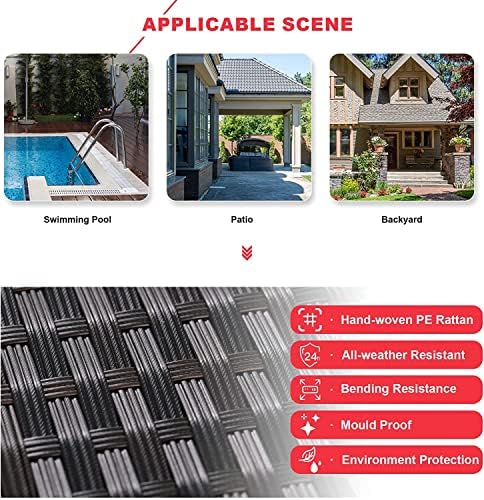 7 Piece Outdoor Wicker Patio Furniture Set - Image 7