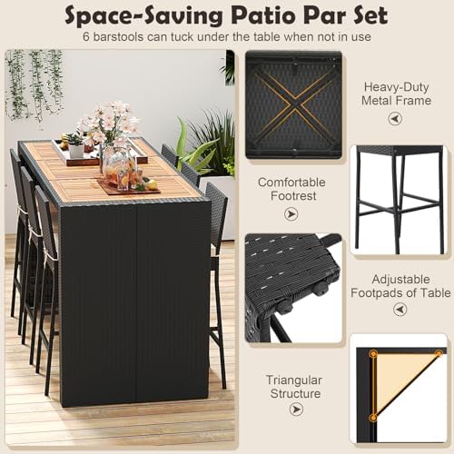 RELAX4LIFE 7-Piece Outdoor Bar Set - Image 7
