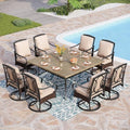 PHI VILLA 9pc Outdoor Dining Set, Rattan Chairs by PHIVILLA