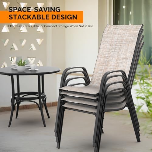 VINGLI Patio Chairs Set of 4 - Image 4