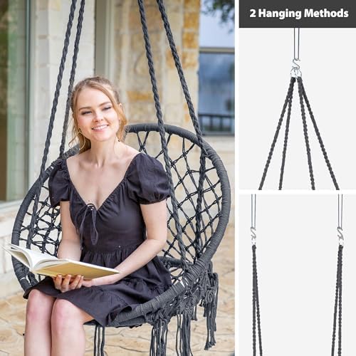 Hammock Chair Hanging Macrame Swing - Image 2
