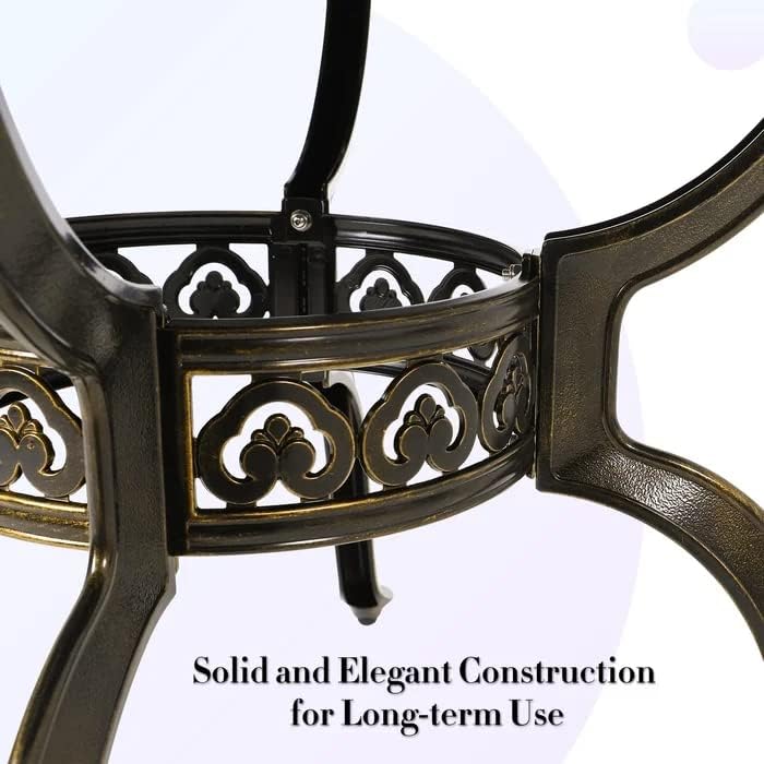 Patio Dining Table, Cast Aluminum Patio Table - Image 4