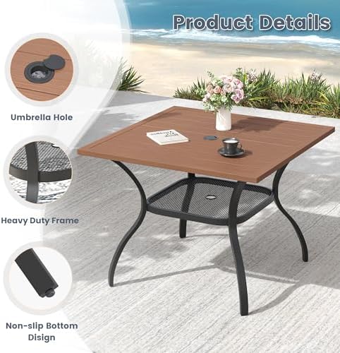 VICLLAX Outdoor Patio Dining Table - Image 5