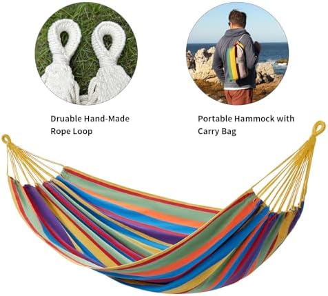 Brazilian Double Hammock with Tree Straps, Extra Large, 450 lbs Capacity - Image 6