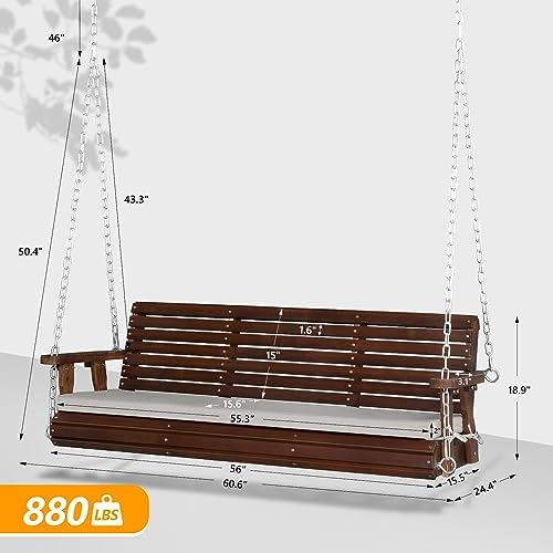 VINGLI 5 FT Heavy Duty Porch Swing - Image 6