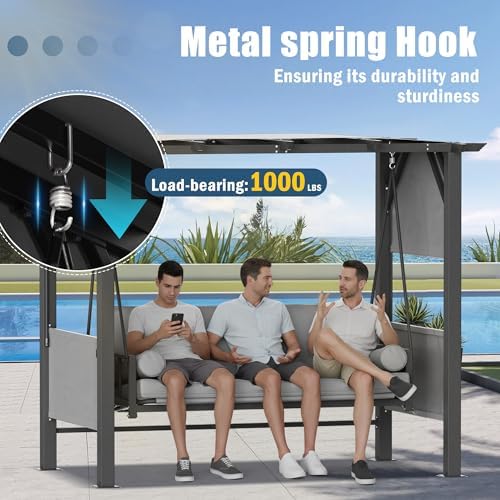 Grepatio Outdoor Porch Swing - Image 2
