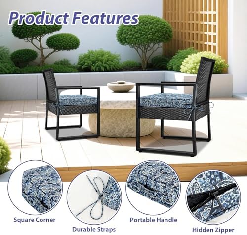Outdoor Chair Cushions Set of 4 -Waterproof Outdoor Seat Cushions - Image 6