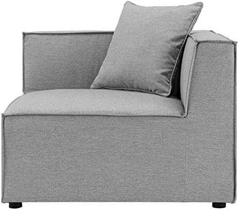 Modway EEI-4385-GRY Saybrook Patio Upholstered 6-Piece Sectional Sofa in Gray - Image 5