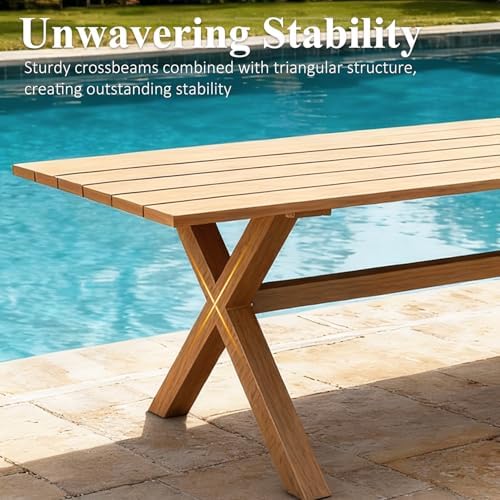 7 Pieces Outdoor Patio Dining Set, Aluminium Rectangular Dining Table and - Image 6