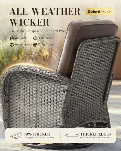 Upgraded 6“ Cushion Luxury Patio Furniture Set - Image 6