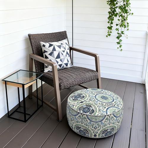 Outdoor Patio Inflatable Ottoman, 21x9 Inch Portable Stool Ottoman - Image 6