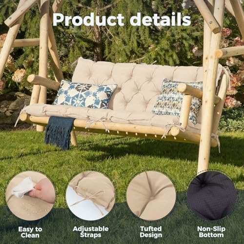 IASEAHK Porch Swing Cushions, 40×40×4 Inch, Waterproof - Image 5