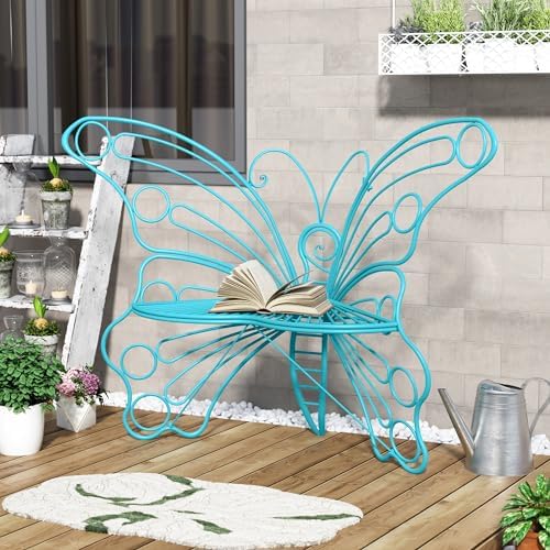 DIBRATY 50 Inches Outdoor Bench, Garden Bench - Image 6