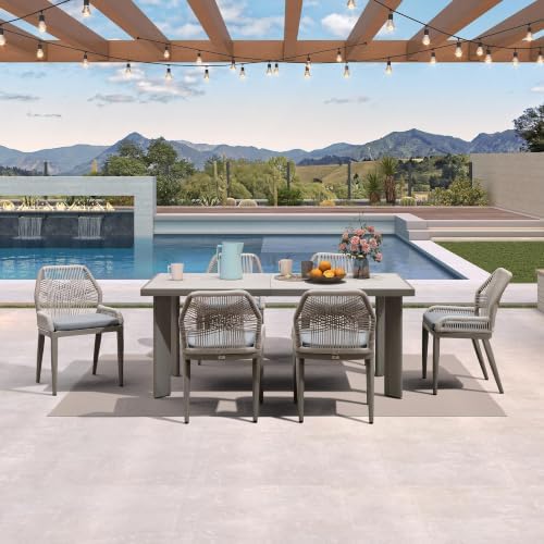 PURPLE LEAF Patio Dining Set 7 Pieces - Image 2