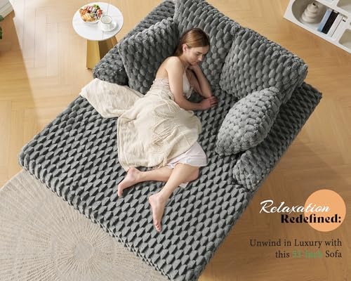 Jocisland 58 Inch Oversized Chaise Lounge, Plush Sofa Bed - Image 6