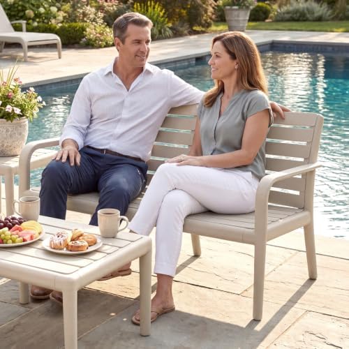 48" Outdoor Loveseat, 2-Seat Outdoor Couch, Patio Sofa - Image 2
