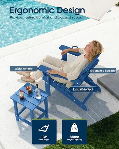 MUCHENGHY Folding Adirondack Chair HDPE - Image 4