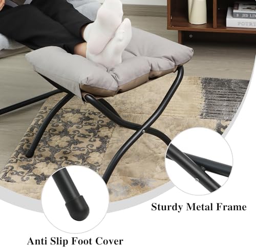15" Folding Ottoman, Foldable Footrest Stool, Portable Small Foot Stool - Image 6