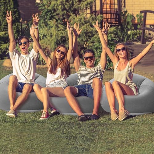 Realspring Inflatable Bean Bag Chairs, Dark Gray - Image 2
