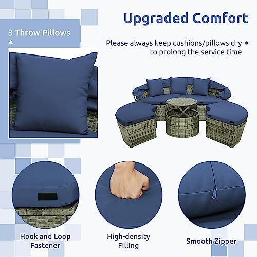 RELAX4LIFE Round Outdoor Daybed - Image 5
